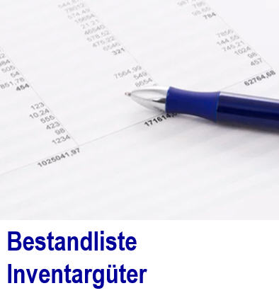 Bestandliste. Liste aller Inventargter erstellen. 
Software fr Besta