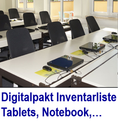 Digitalpakt Inventarliste. Endgerte fr Schler inventarisieren Digitalpakt, Schule, Schler, Lehrkraft, Frdermitteln, Sofortprogramm, Endgert, Bundesbildungsministerium