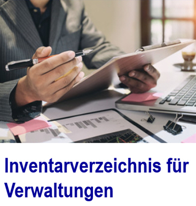 Inventarisierung. Kommune Inventar. Das kommunale Vermgen ist klar un