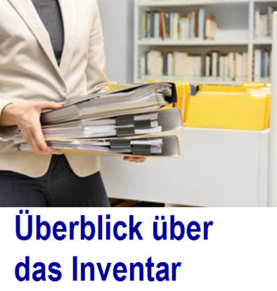 Verschaffen Sie sich jetzt den Inventarberblick Inventar, Unternehmen, Arbeitsmitteln