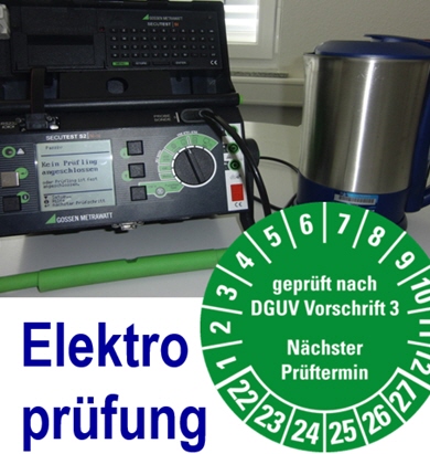   Elektrische Geräteprüfung - Prüfung elektrischer Anlagen durch Elektrofachkraft