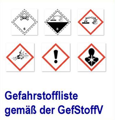   Verwaltung der Gefahrstoffen in der Software für die Gefahrstoffliste.;
GHS-Listen.;