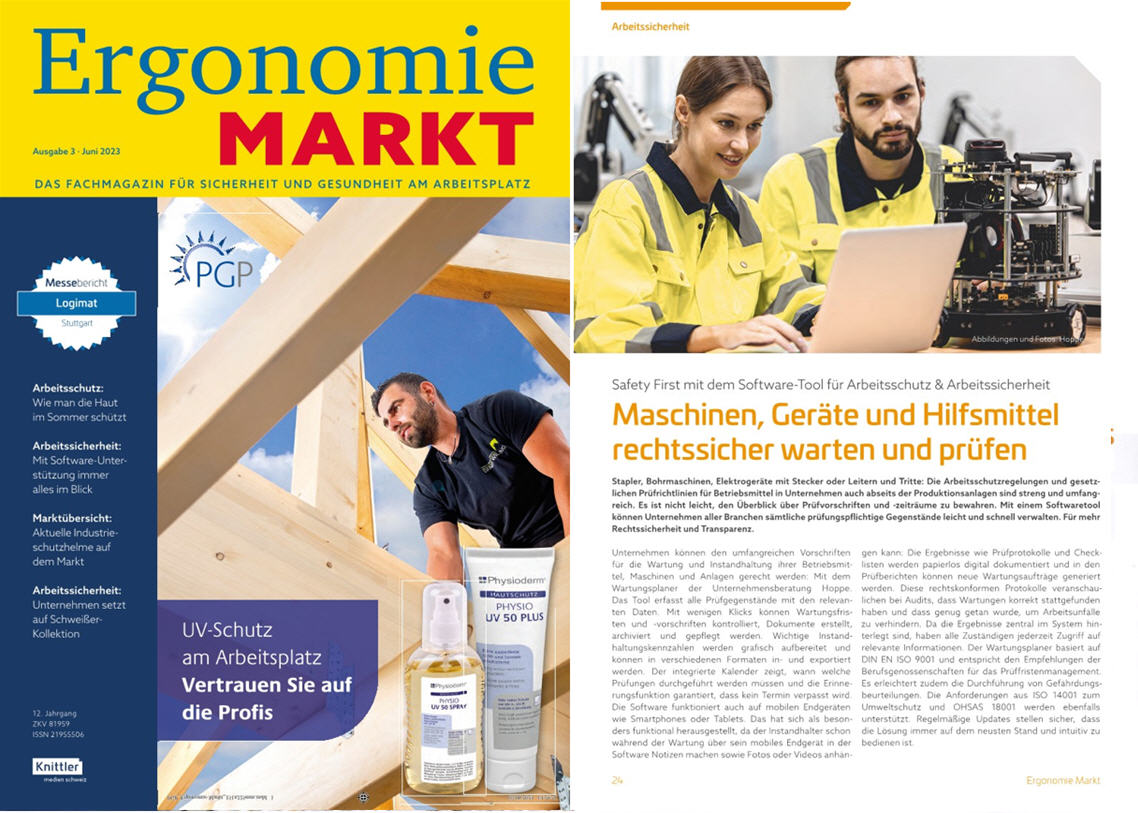 Ergonomie Markt- Juni/23 - Knittler Medien GmbH Safety First mit dem Software-Tool für Arbeitsschutz & Arbeitssicherheit