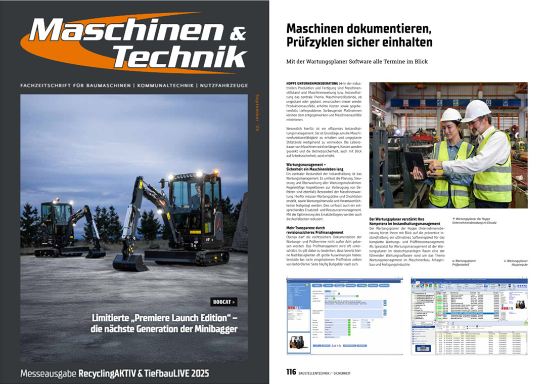 Maschinen & Technik M&T Verlags OHG / 10-25 Maschinen dokumentieren, Prüfzyklen sicher einhalten